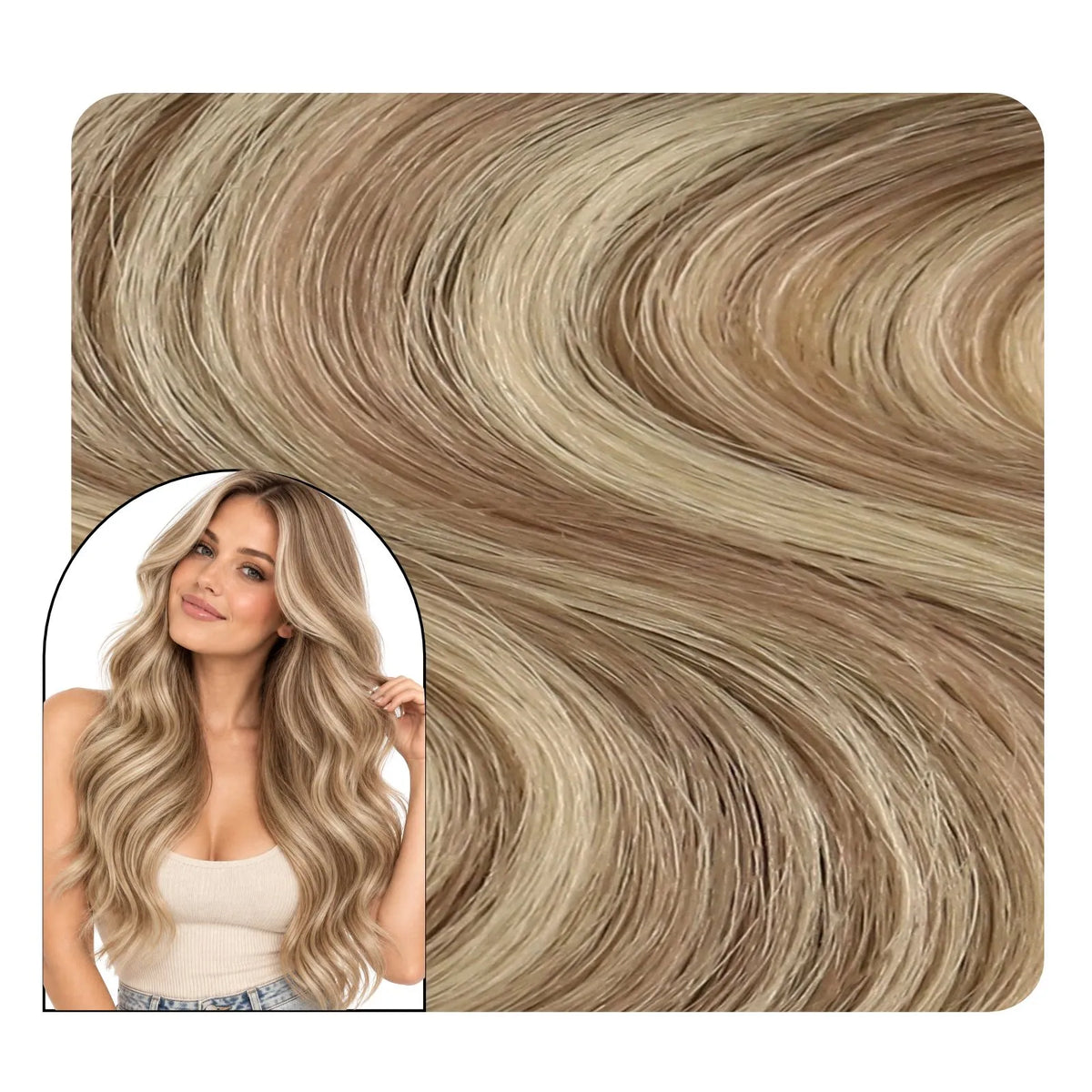 butterfly weft extensions beach wavy hairstyle highlighted blonde for women