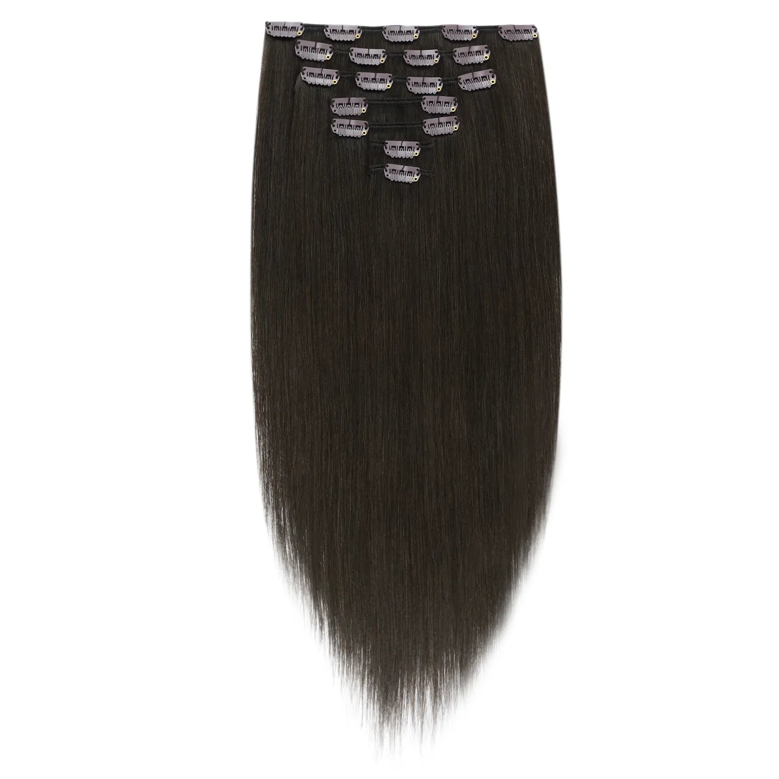 yaki clip in hair extensions brown hair for women