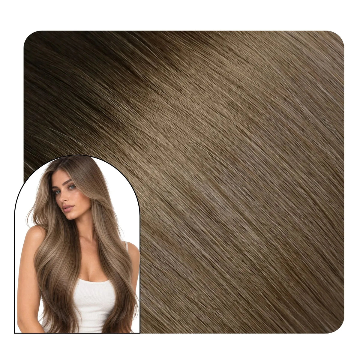 [Pre-Sale][Virgin+] Butterfly Weft Hair Extensions Almond Brown #R2/DXB/18