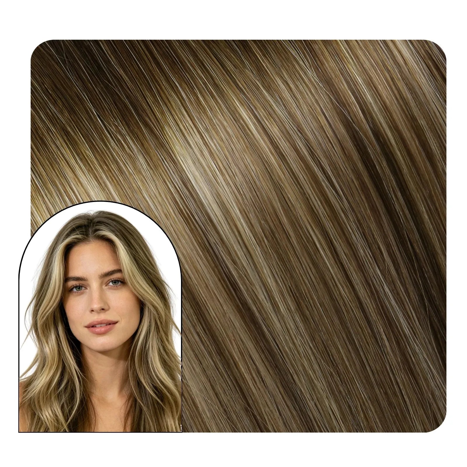 [Pre-Sale] Virgin Butterfly Weft Hair Extensions Sunkissed Brown Balayage #4/8/27/4