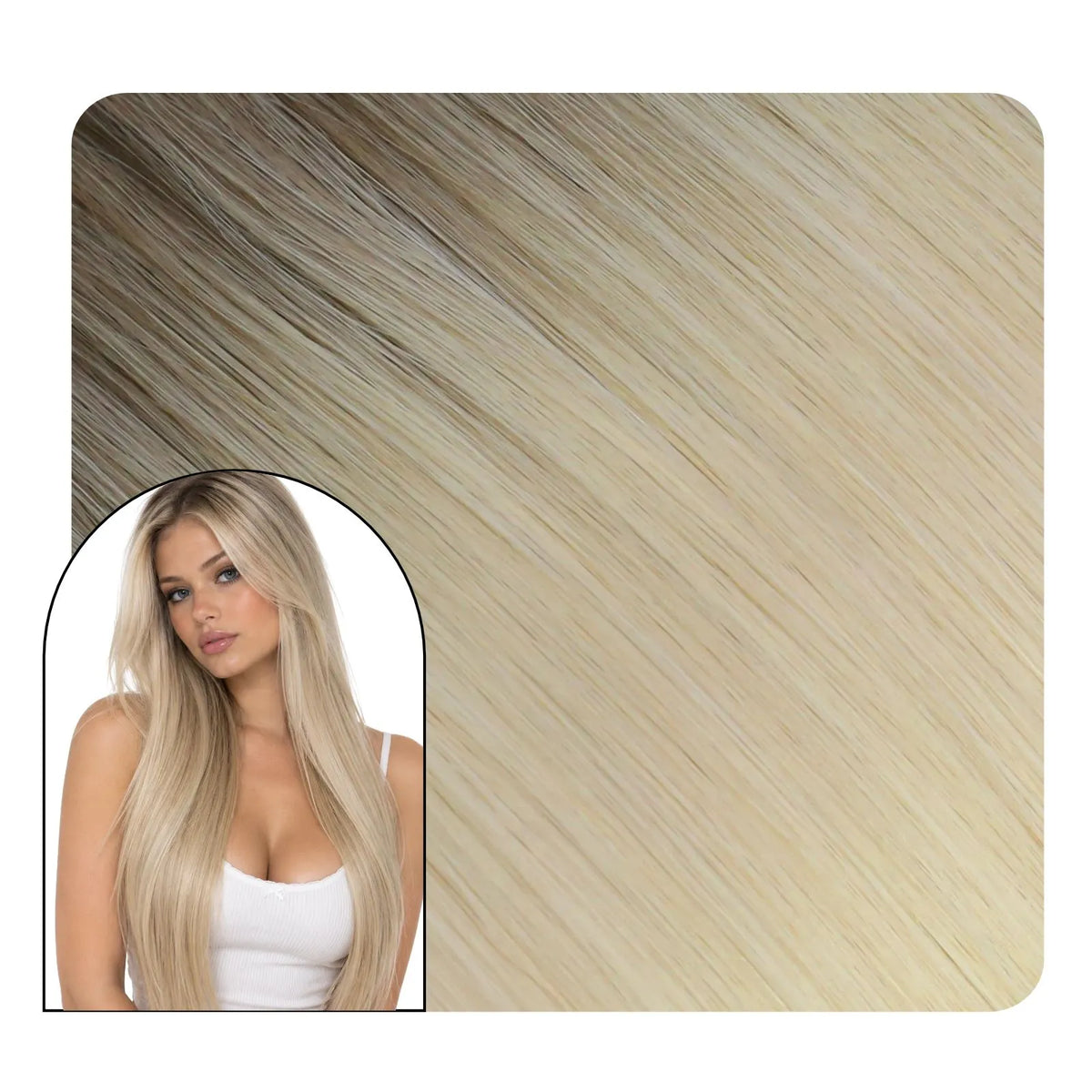 [Pre-Sale][Virgin+] Butterfly Weft Hair Extensions White Mocha Balayage #R19/60