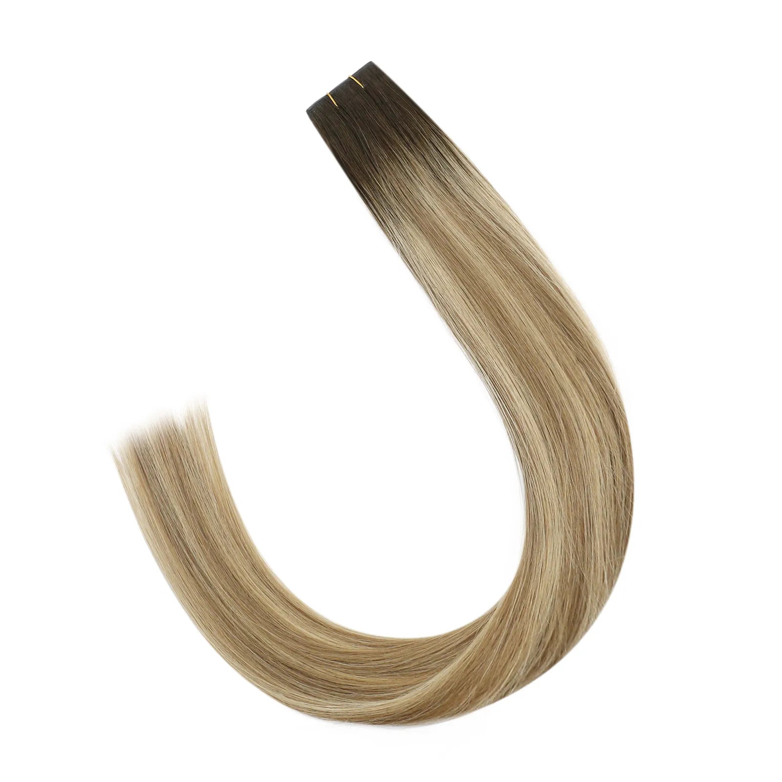 brown with blonde butterfly weft hair