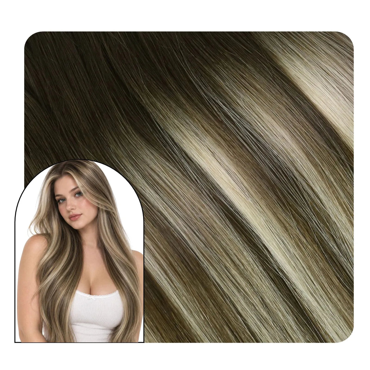 [Pre-Sale][Virgin+] Butterfly Weft Hair Extensions Sunkissed Brown Balayage #4/8/27/4