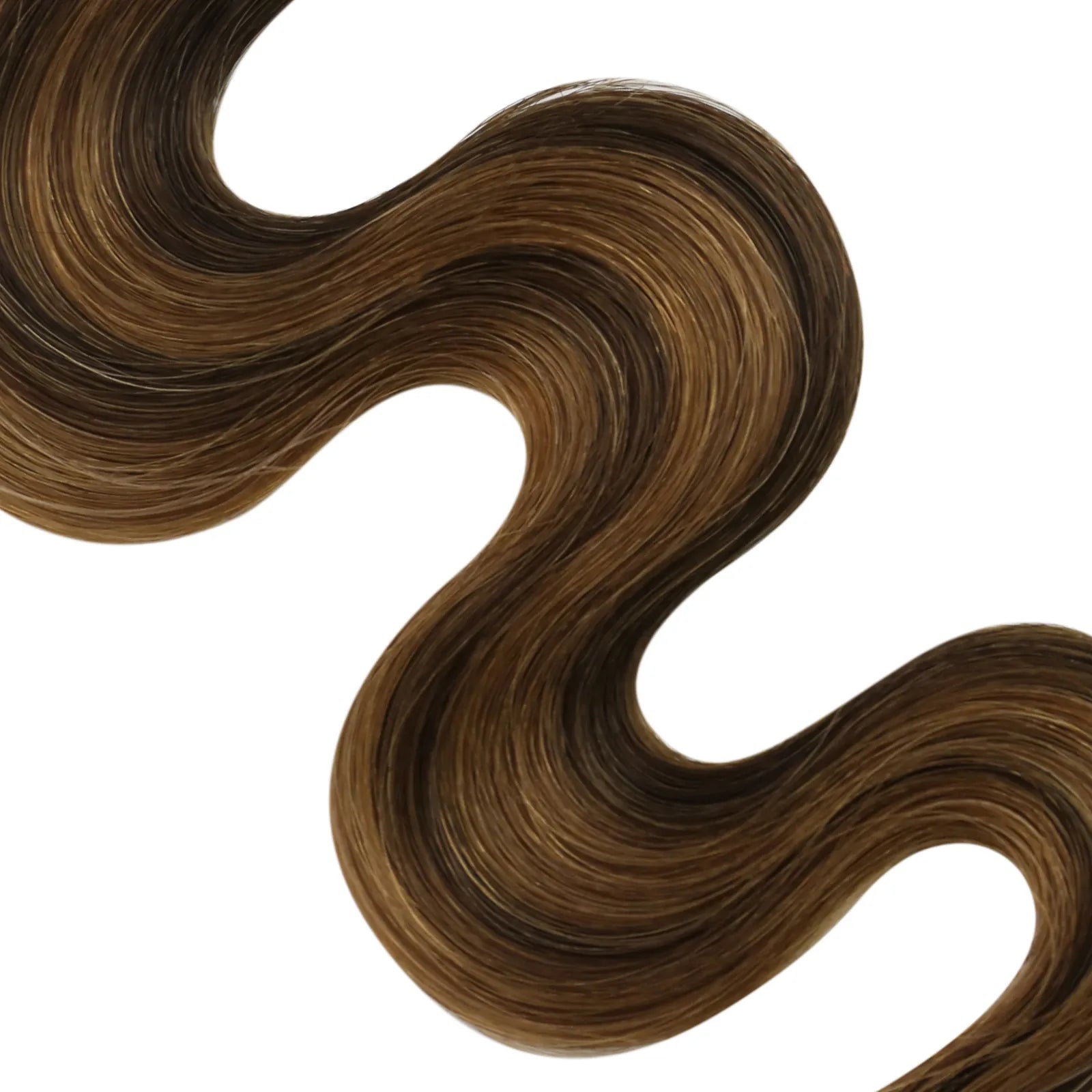 [Pre-sale] Butterfly Weft Extensions Wavy Human Hair Balayage Color #DU
