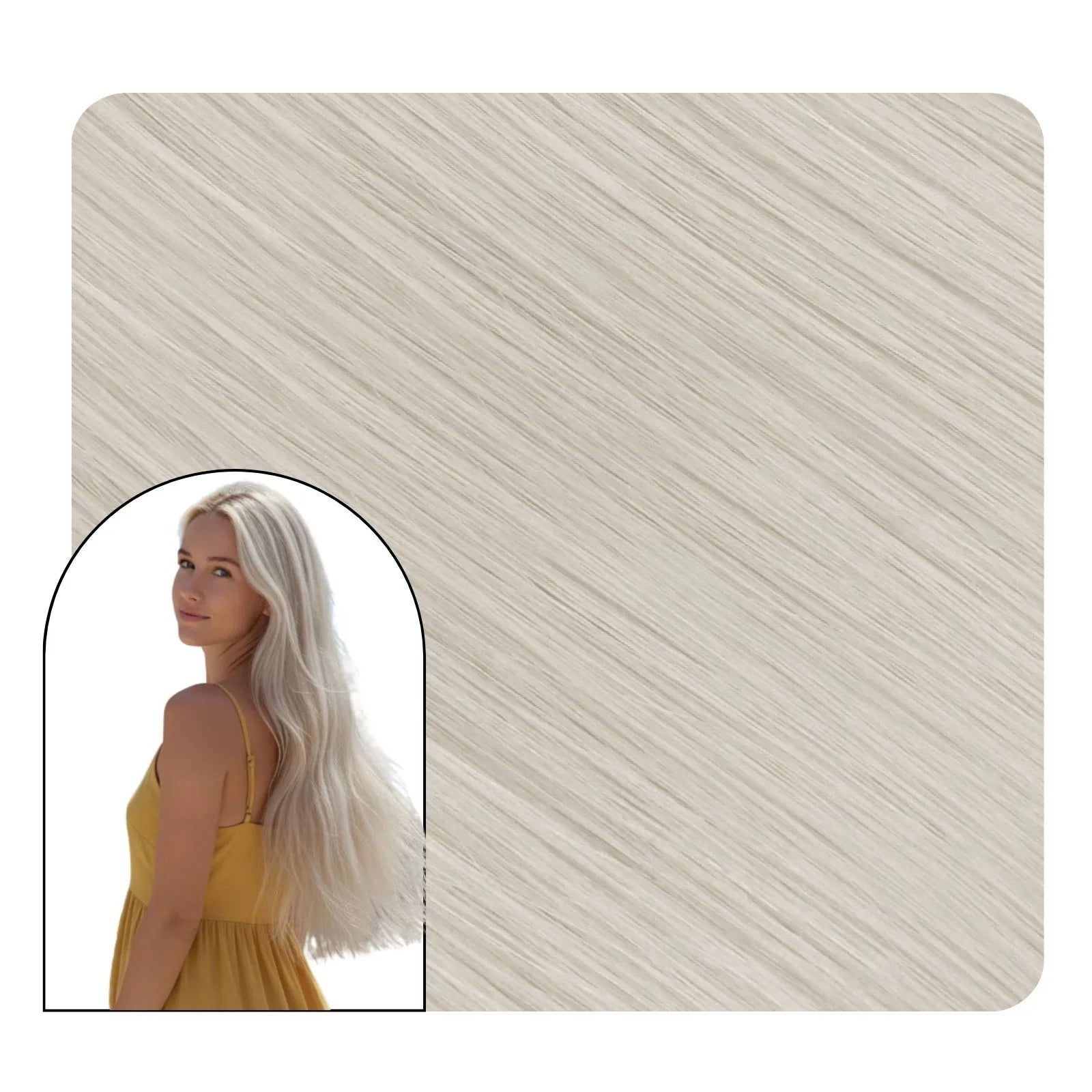 [Virgin+] Butterfly Weft Hair Extensions Icy Platinum Blonde #1000