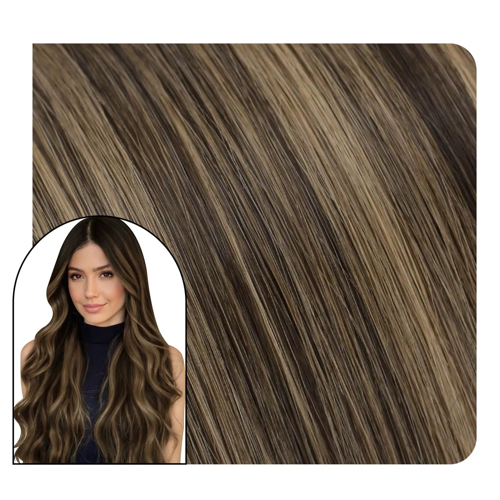 Butterfly Weft Hair Extensions Human Hair Balayage