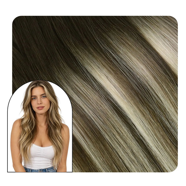 [Pre-Sale] Virgin Butterfly Weft Hair Extensions Sunkissed Brown Balayage #4/8/27/4
