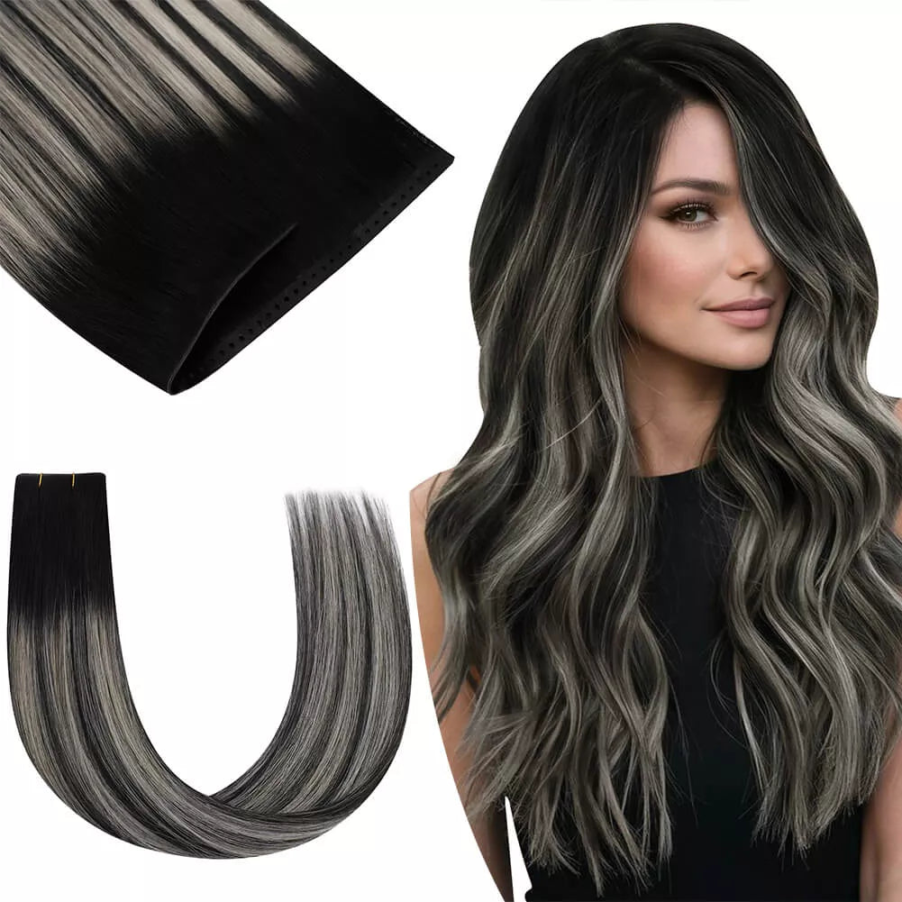 Virgin Hair Invisible Hole Weft Extensions 