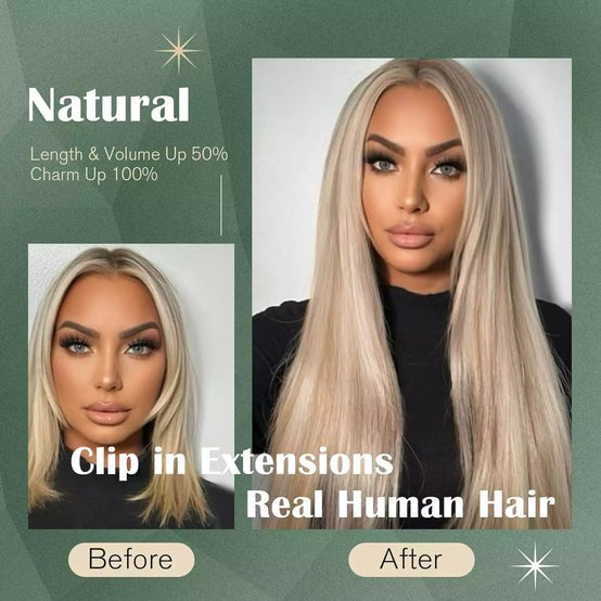human hair clip ins
