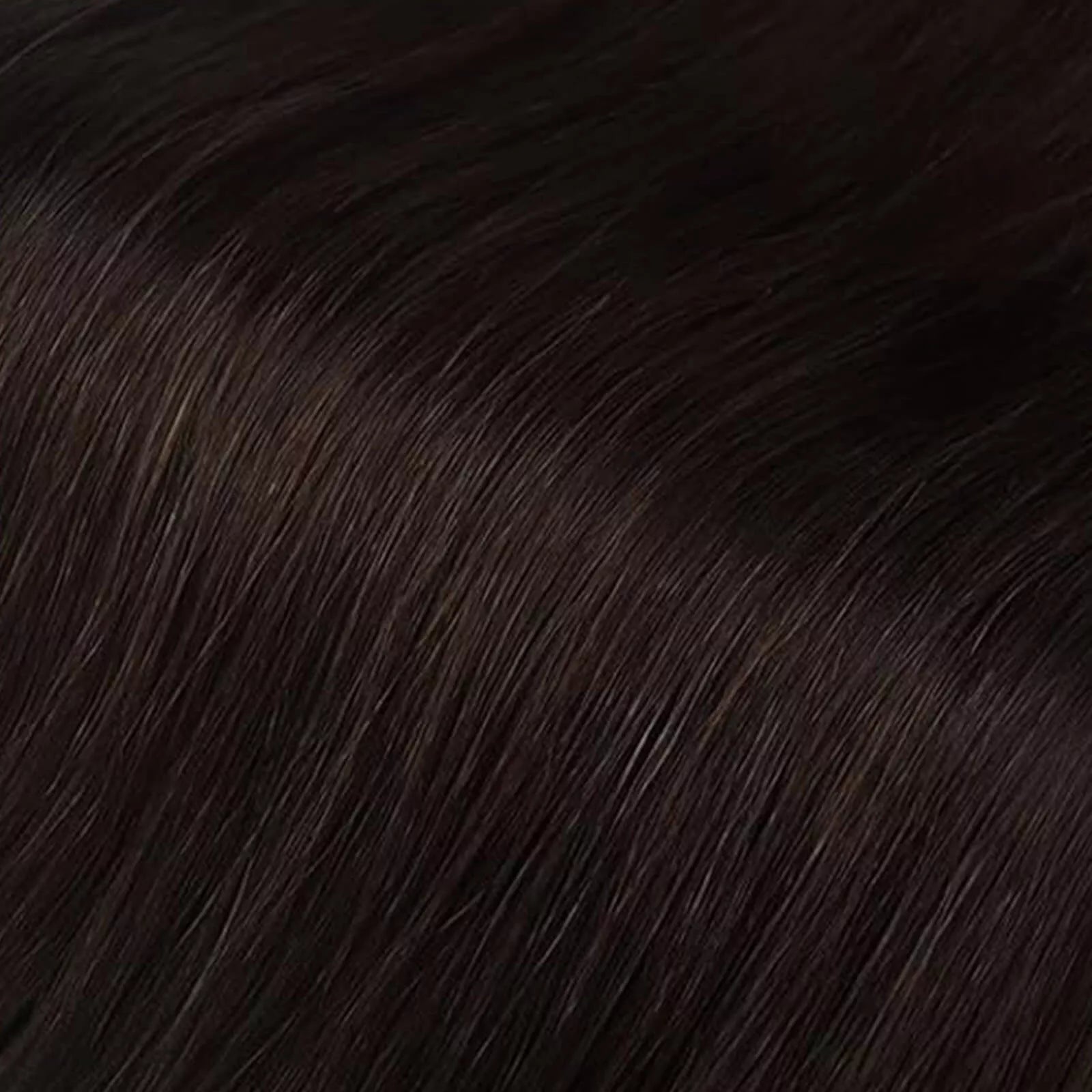 Clip in Hair Extensions Human Hair Darkest Brown #2