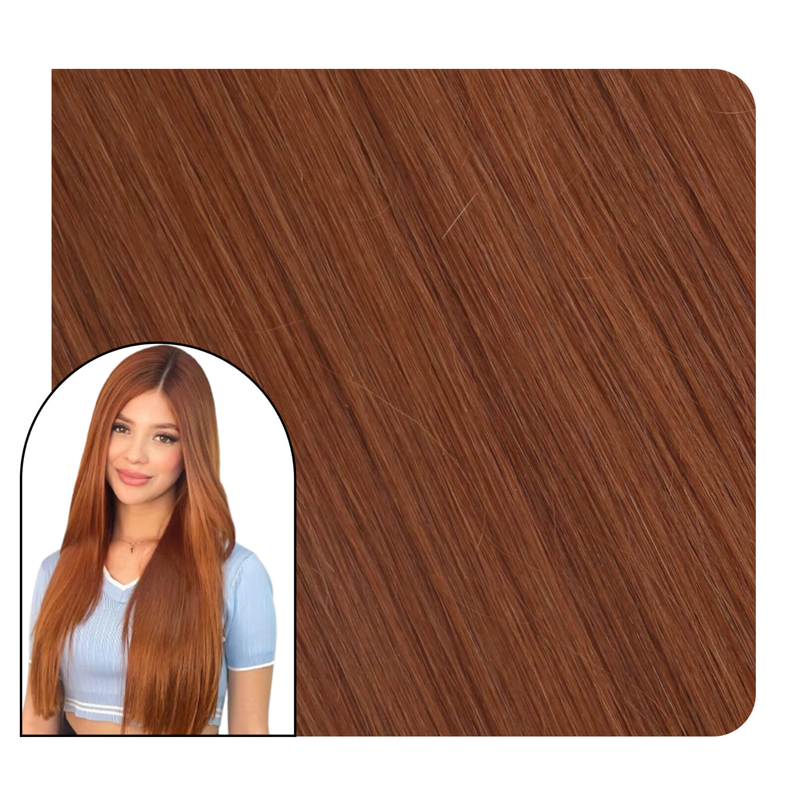 clip in hair extensions real human hair copper color