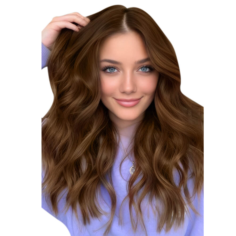 [Pre-sale][Virgin Hair] Hybrid Weft Extensions Hair Weave Style Body Wavy Dark Brown #4