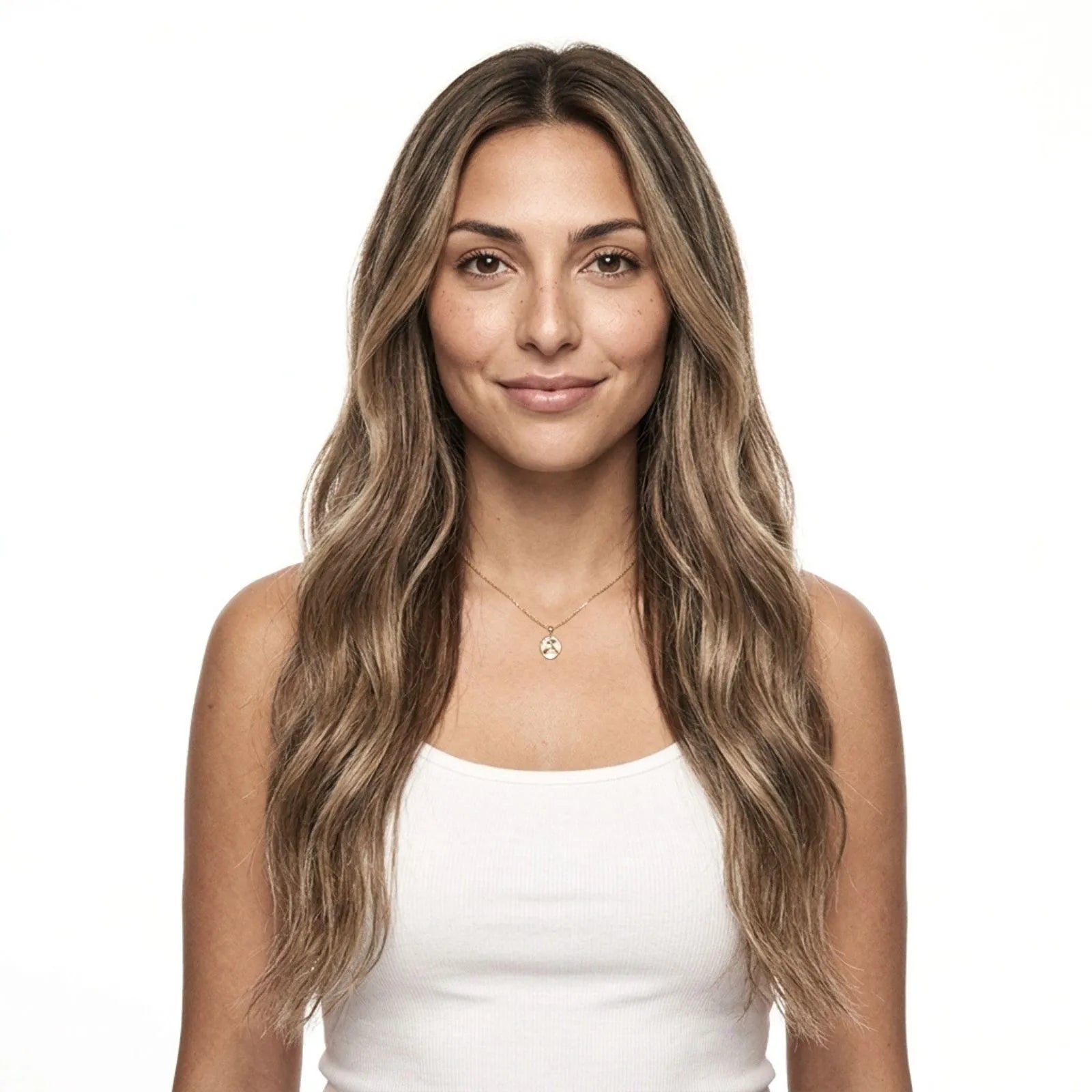 [Pre-Sale]Feather Weft Hair Extensions Virgin Human Hair Chestnut Brown Balayage #4/27/4