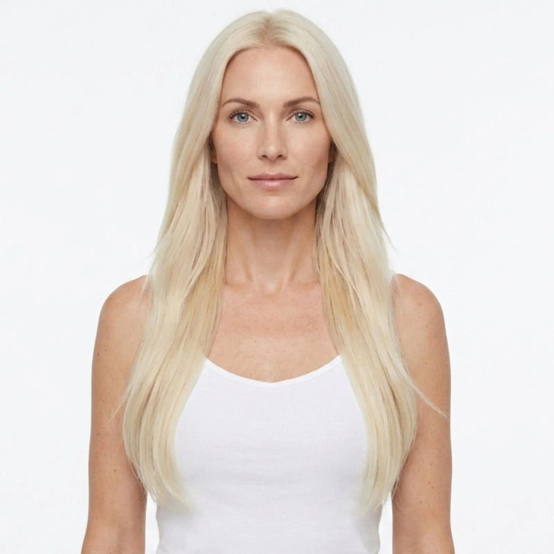 [Pre-Sale]Feather Weft Hair Extensions Virgin Human Hair Platinum Blonde #60