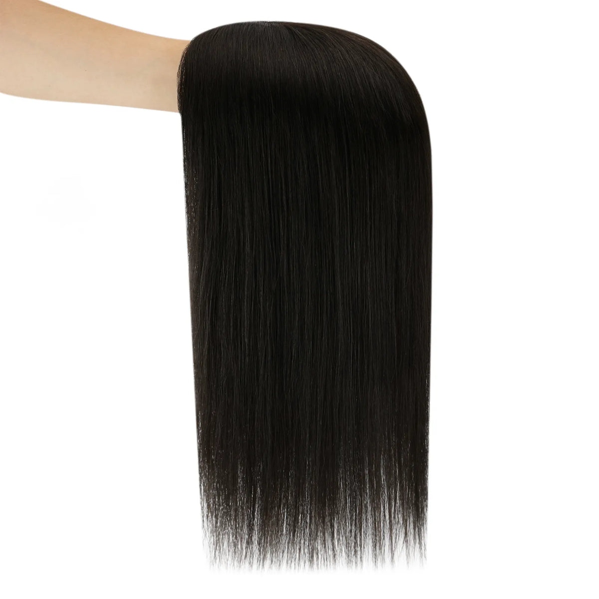 fishnet human hair topper black hair for women