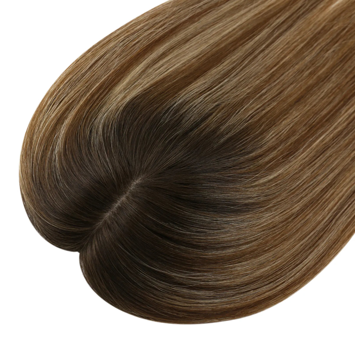 fishnet human hair topper balayage brown