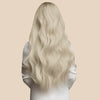 white blonde human hair weft sew in extensions