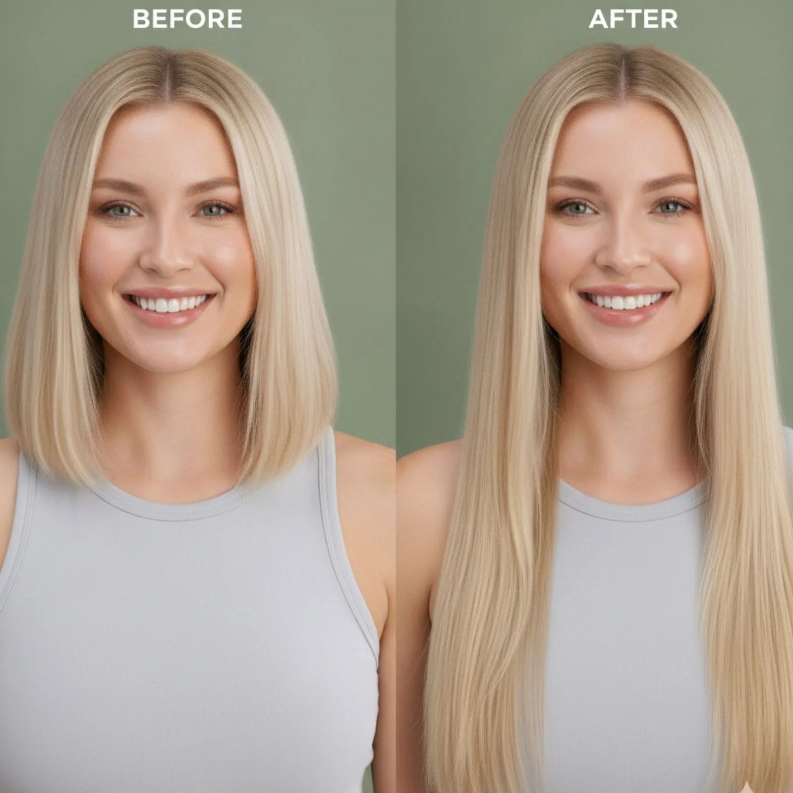 genius weft human hair extensions before and after