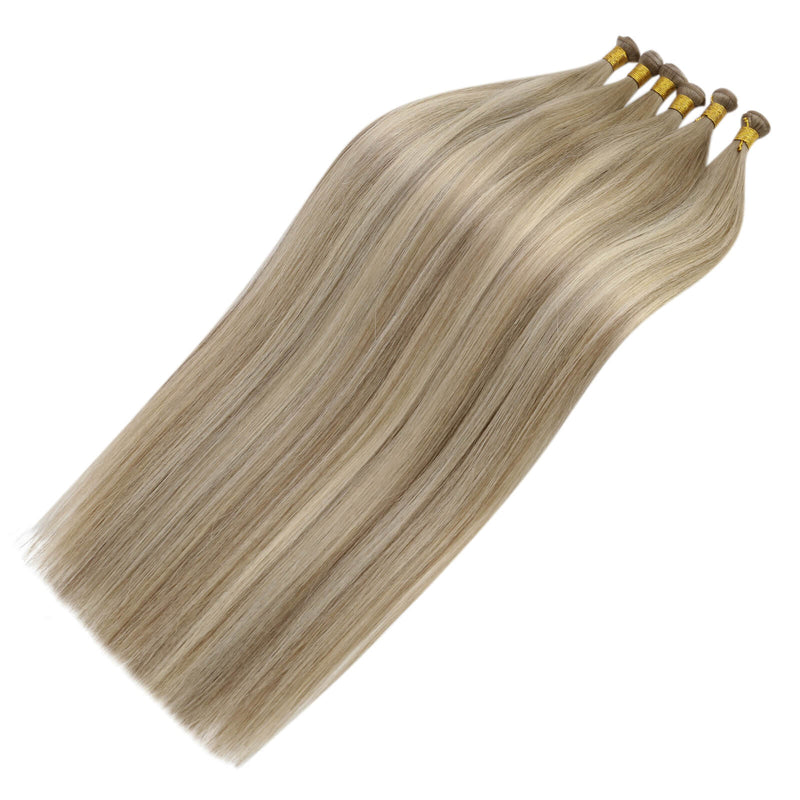 best quality virgin hair extensions genius weft #8/8/613