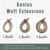 genius weft extensions real human hair