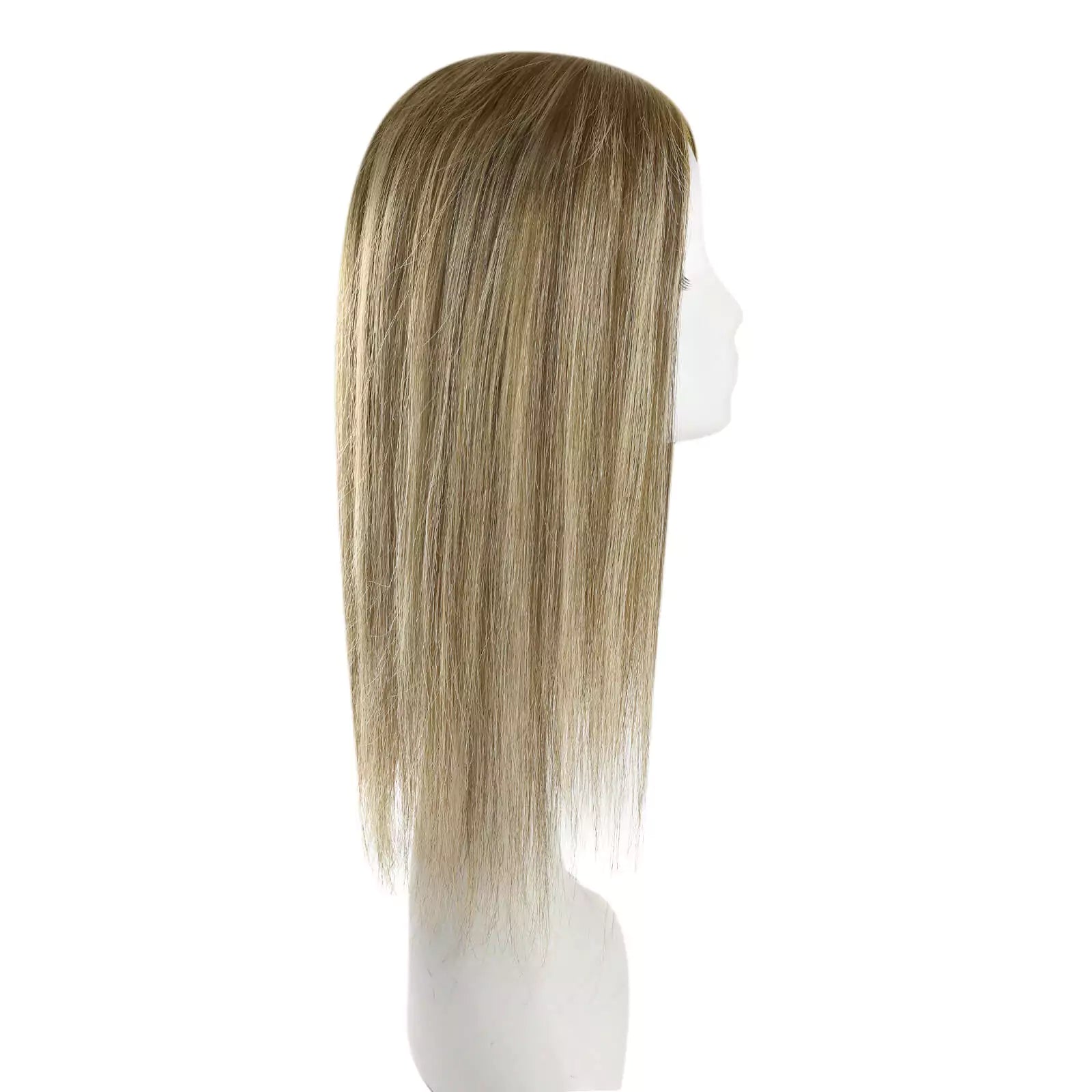 real human hair toppee for thinning hair brown with blonde
