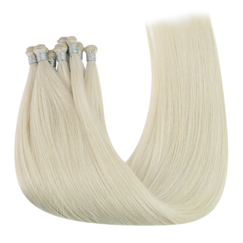 virgin hair extensions hand-tied hair weft