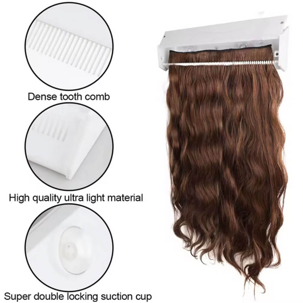 Hair Extensions Holder With Lid Acrylic Material Black Color