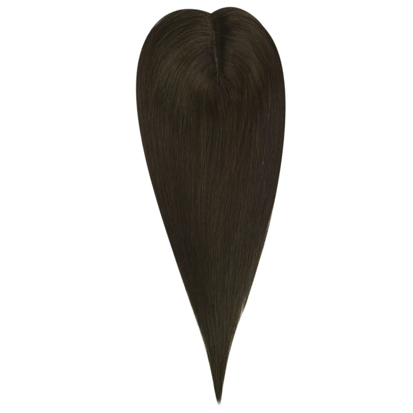 hair topper for thinning crown human hair off black