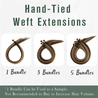 hand-tied sew in extensions