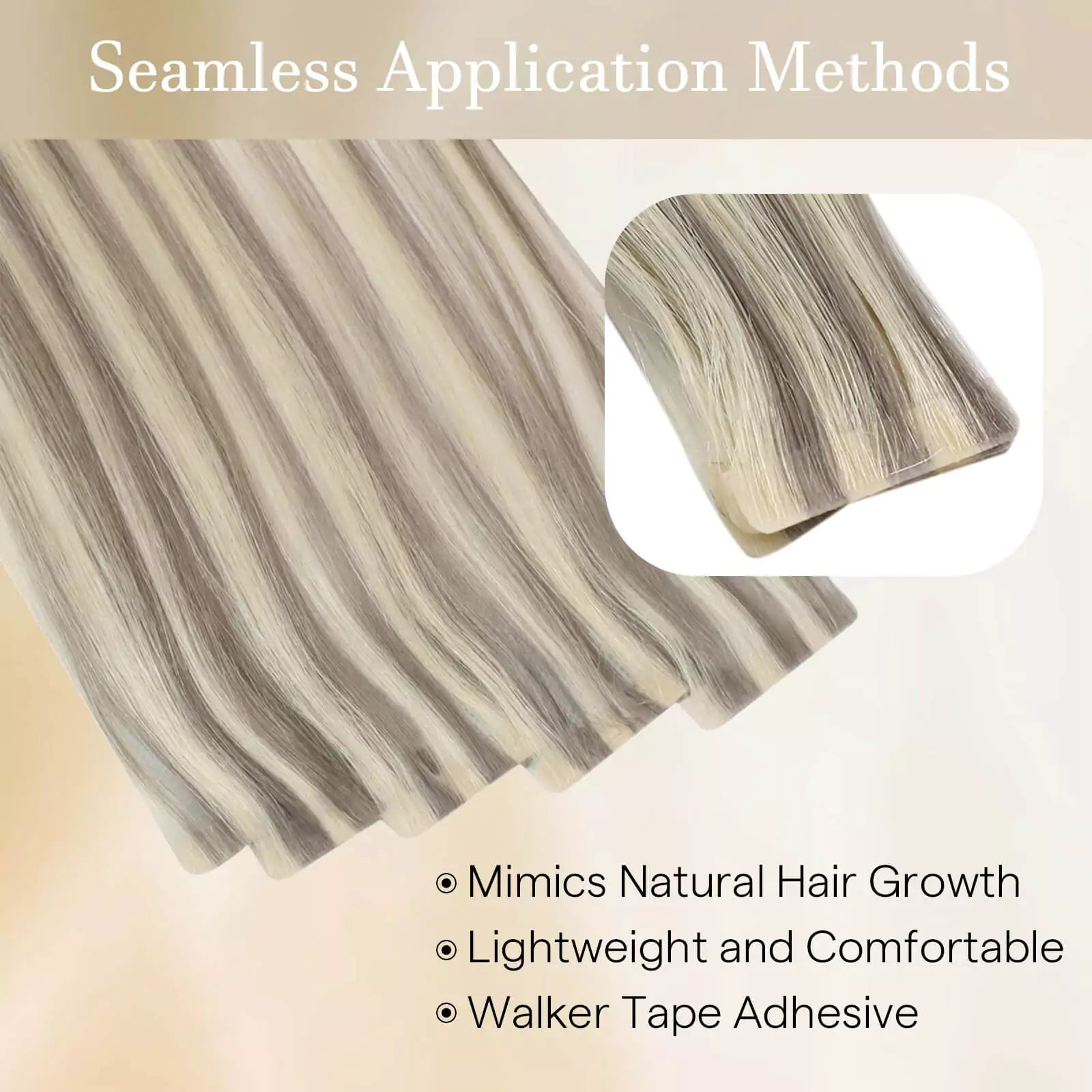 injection seamless tape in hair extensions
