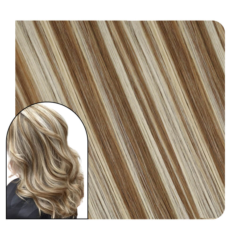 Micro Loop Hair Extensions Highlight Blonde Hair Color #10/613