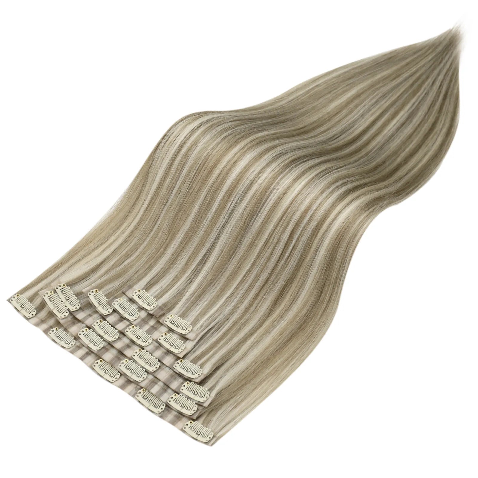 100% remy human hair seamless clip ins
