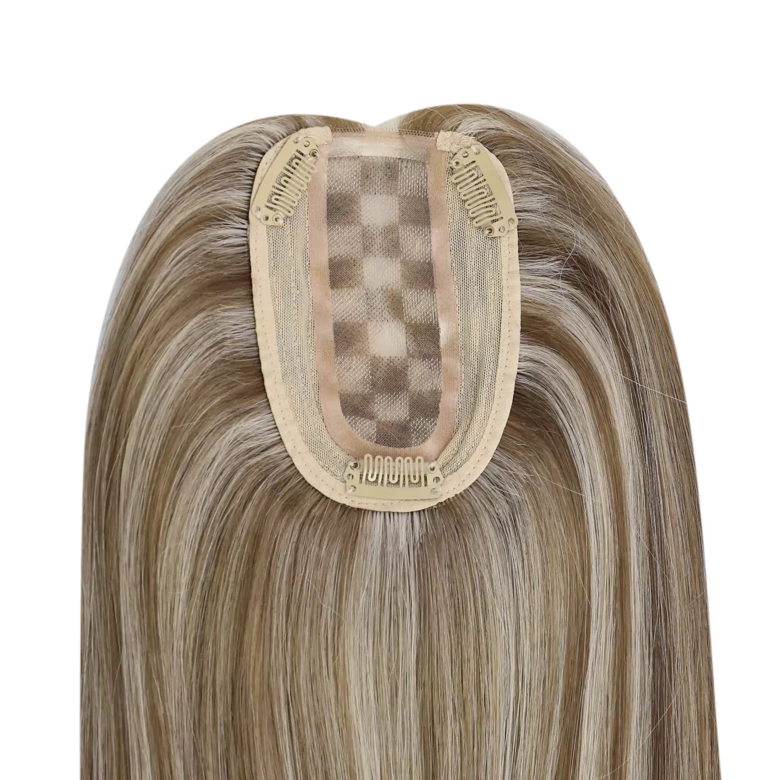 virgin hair toupee clips medium base for women