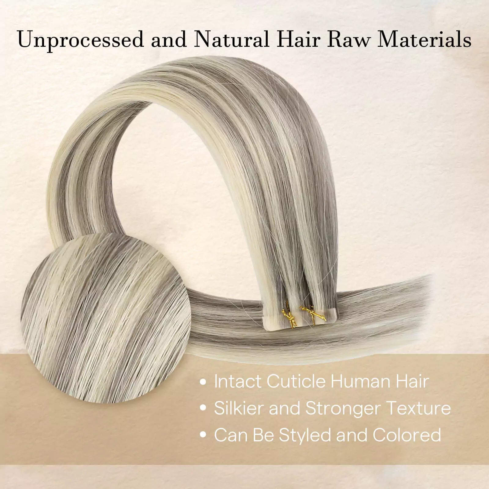 seamless tape in hair extensions platinum blonde highlight