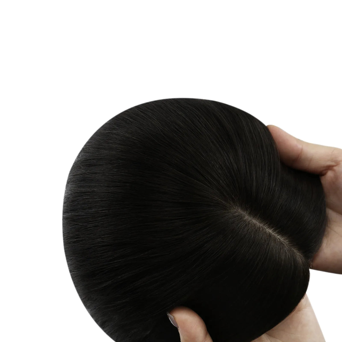 fishnet human hair topper black hair for women