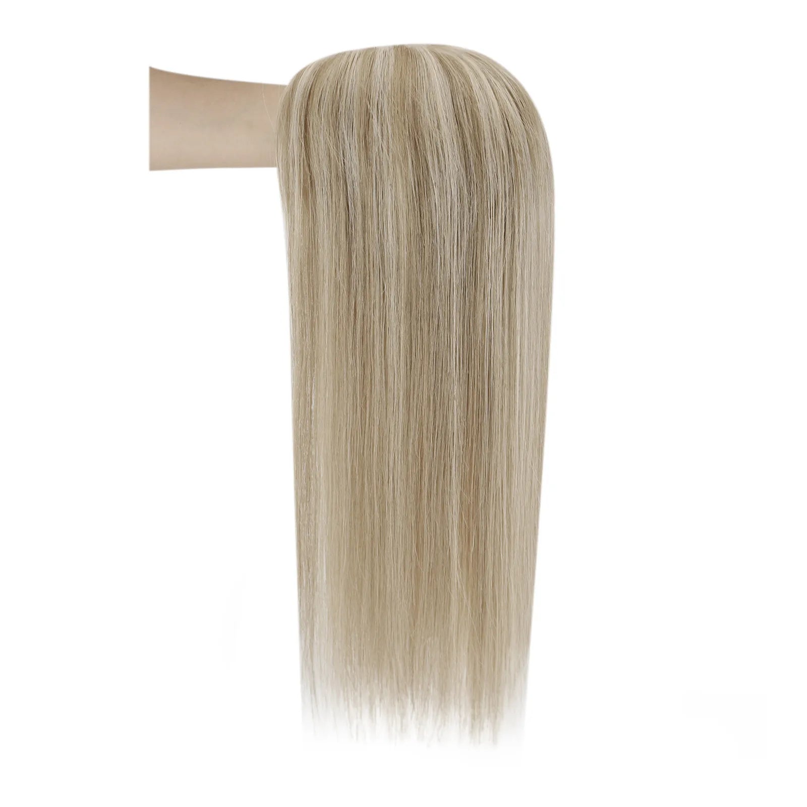 Virgin Hair Topper Fishnet Base Human Hair Hairpieces For Women Highlight #P8/60