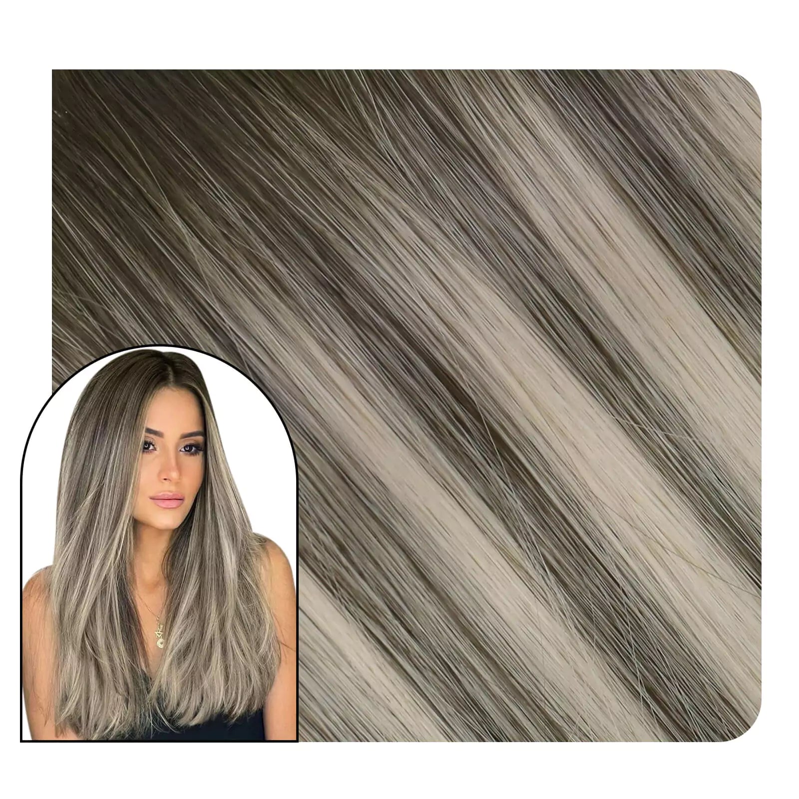 seamless invisible injected tape in hair extensions