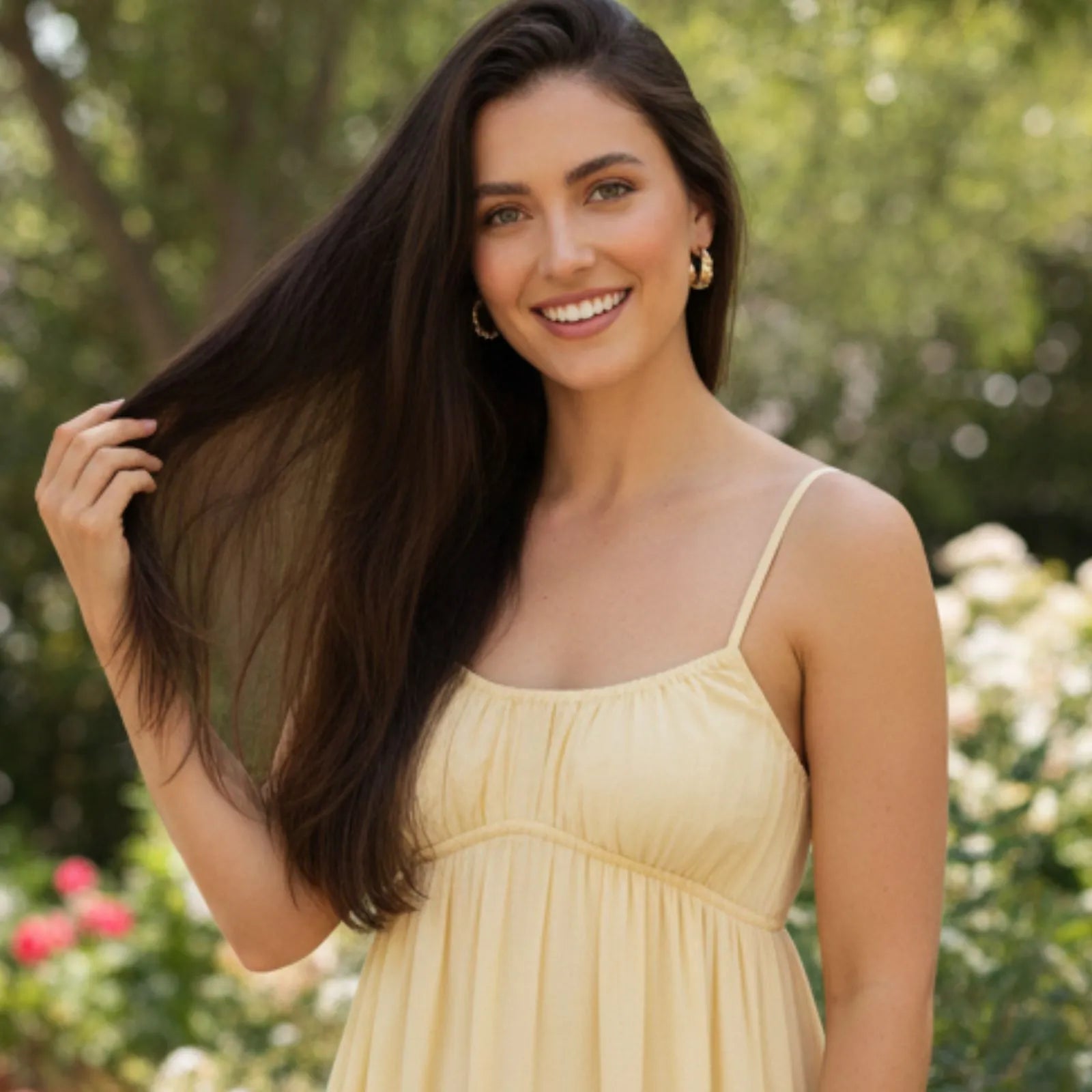 brown seamless tape in weft hair extensions