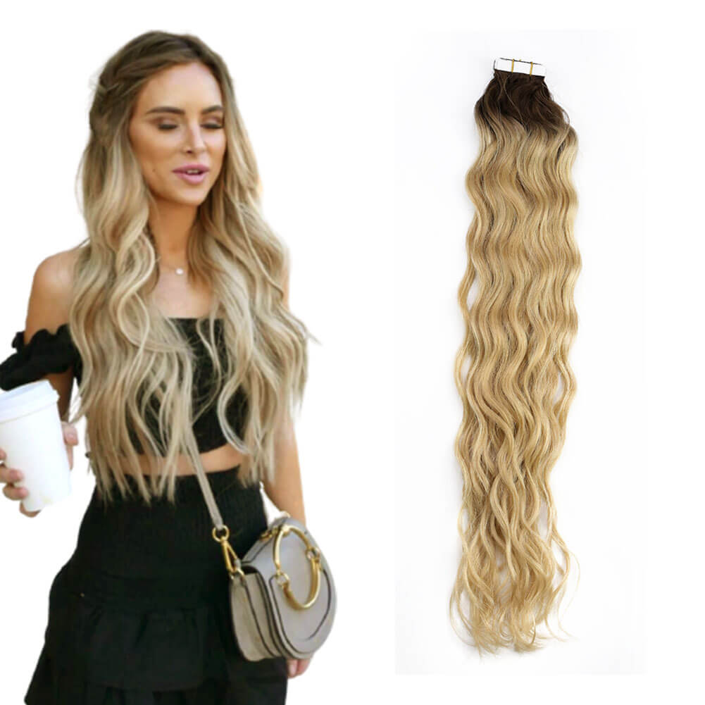 high quality virgin tape in extensions balayage color