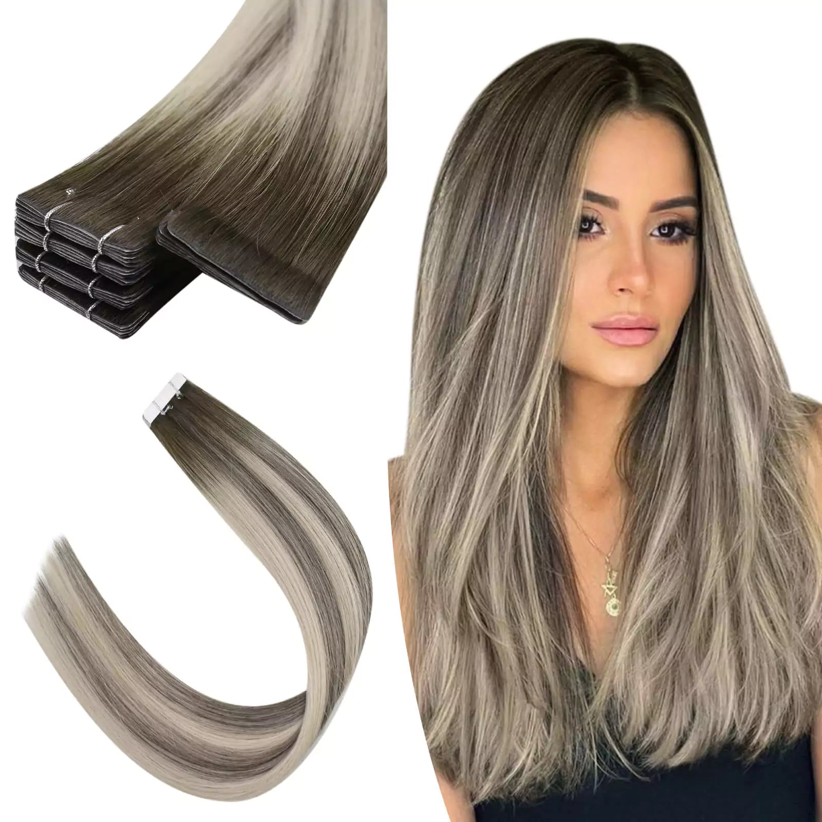 Invisible Injected Tape in Extensions Real Human Hair