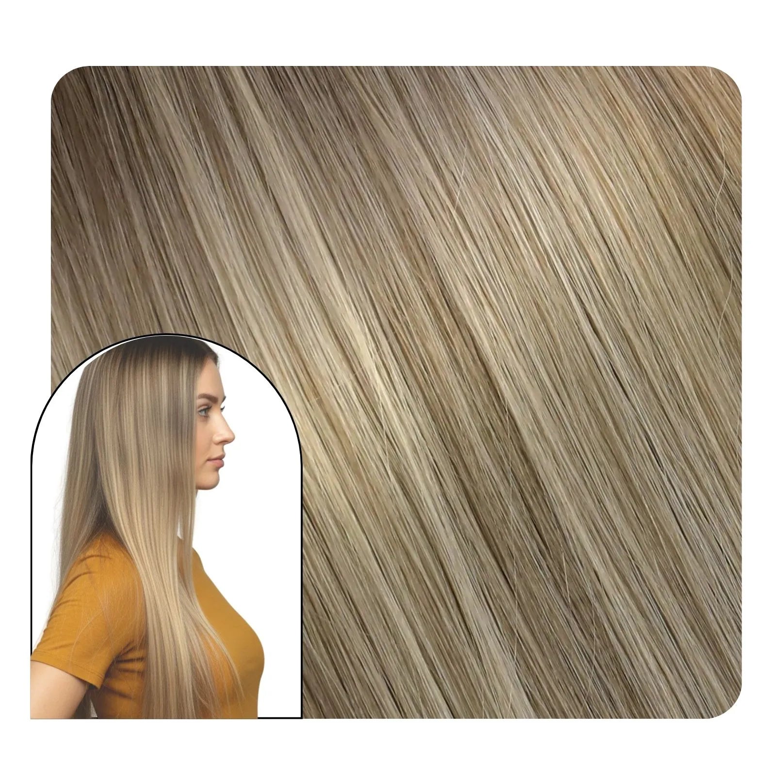 [Pre-sale][Virgin Hair] Invisible Butterfly Weft Extensions Human Hair #8/8/613