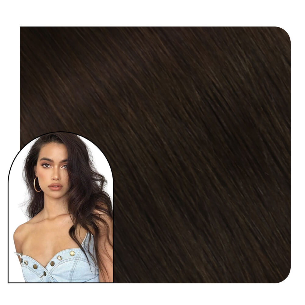 undetectable tape in hair extensions dark brown