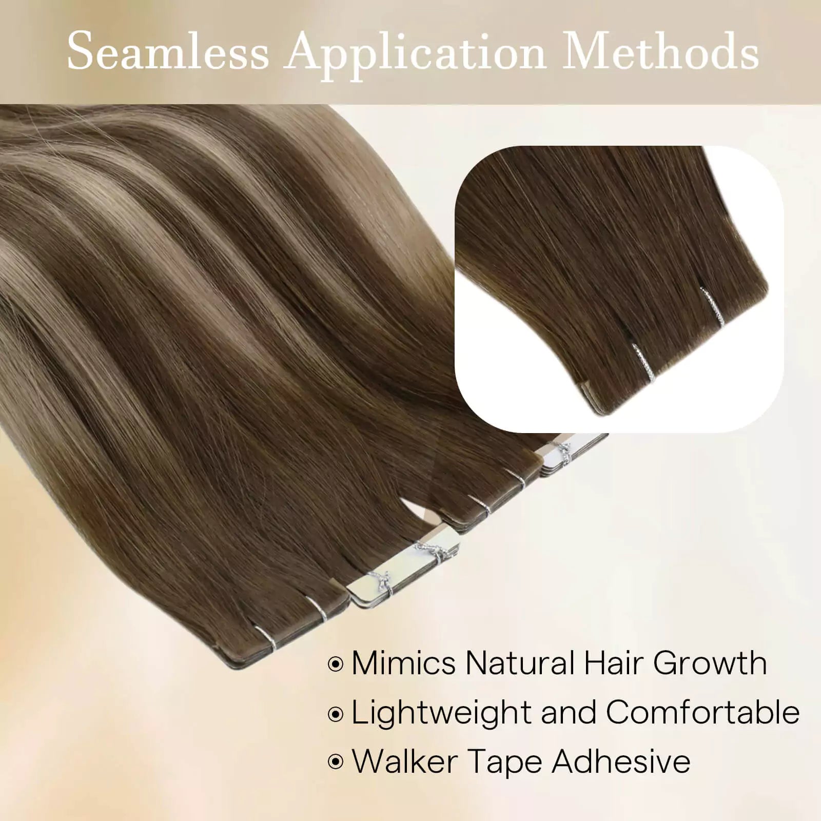 seamless injection tape in extensions real human hair