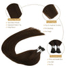 Keratin Human Hair Extensions I-tip Extensions Chocolate Brown