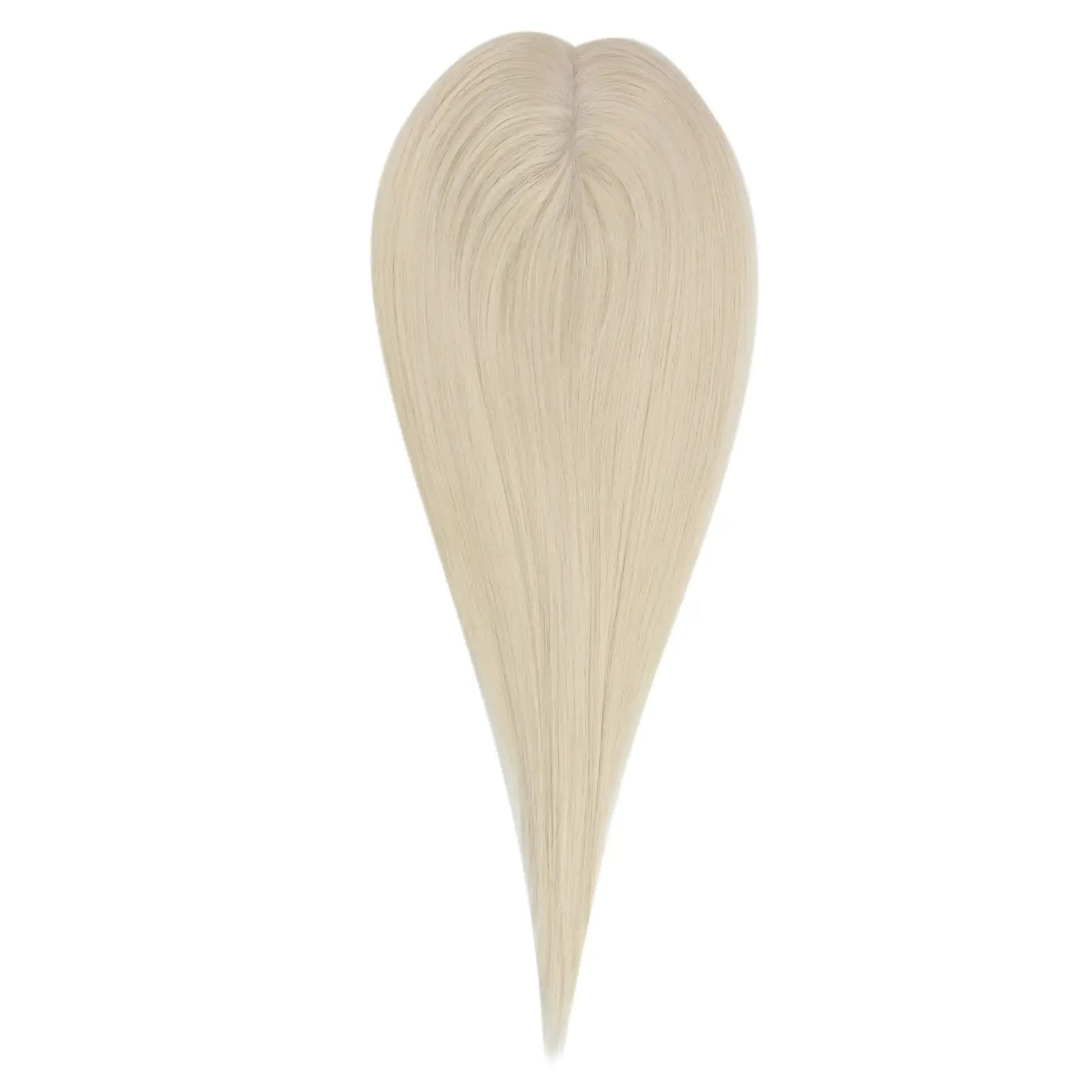 invisible seamless human hairpieces platinum blonde