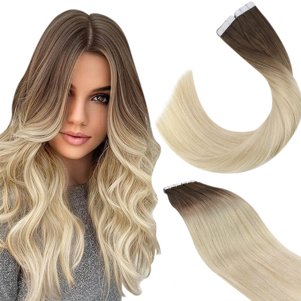 Balayage Color Tape in Hair Extensions Human Hair