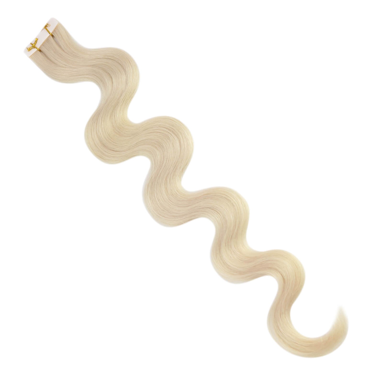 blonde wavy tape in extensions