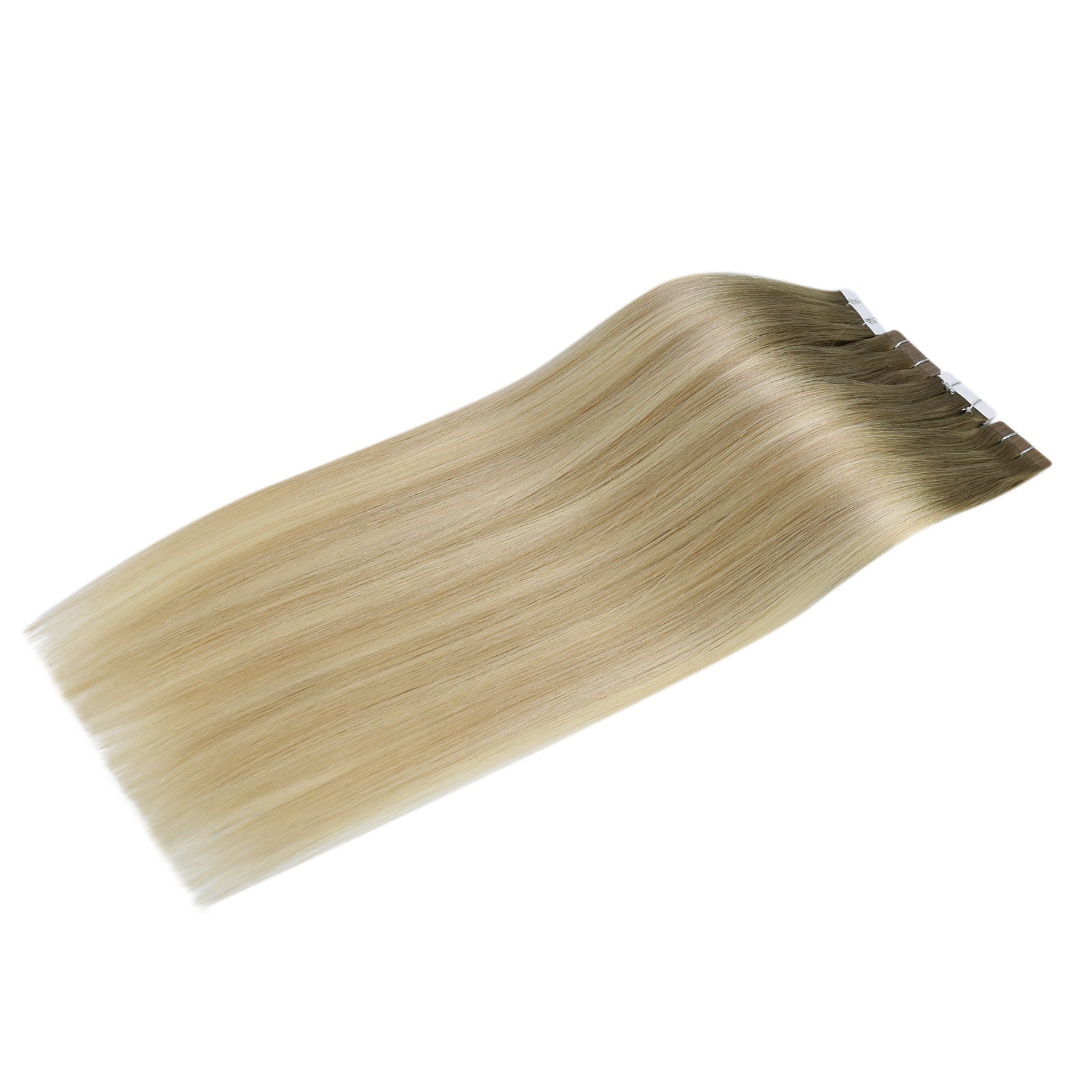 brown with blonde tape in hair extensions