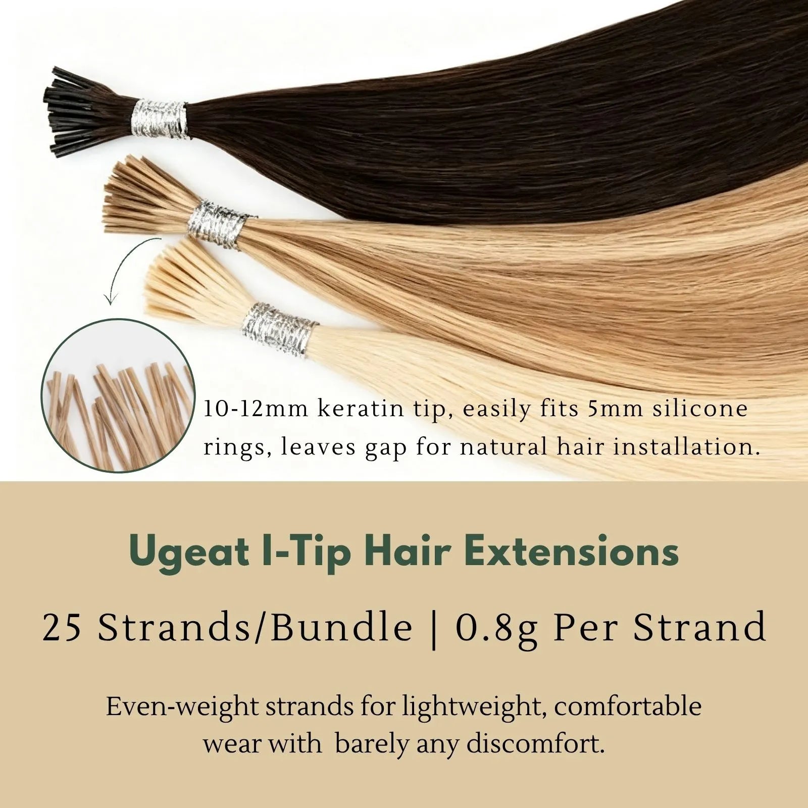 [Virgin+] Blonde I Tip Hair Extensions Virgin Fusion Hair Extensions Platinum Blonde #60