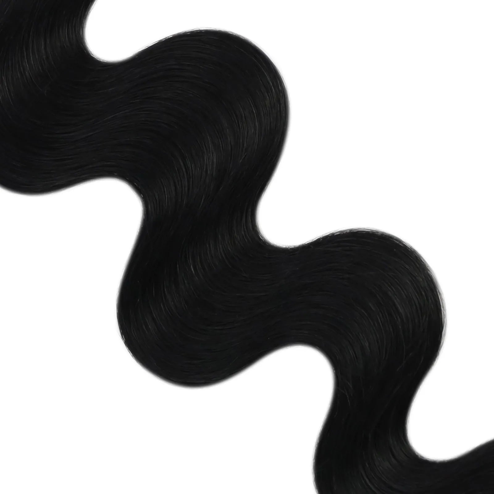 [Pre-sale] Wavy Butterfly Weft Extensions Invisible Hole PU Flat Weft Jet Black #1